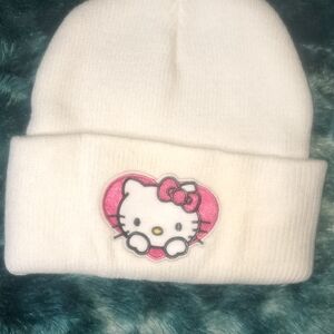 Hello Kitty Kids White Beanie